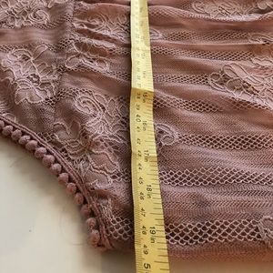 2 Dressy blouses, Nude pink Laced double lined & light nude, black buttons